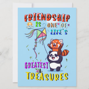 Friendship Greeting Is Life's Greatest Treasures Announcement
