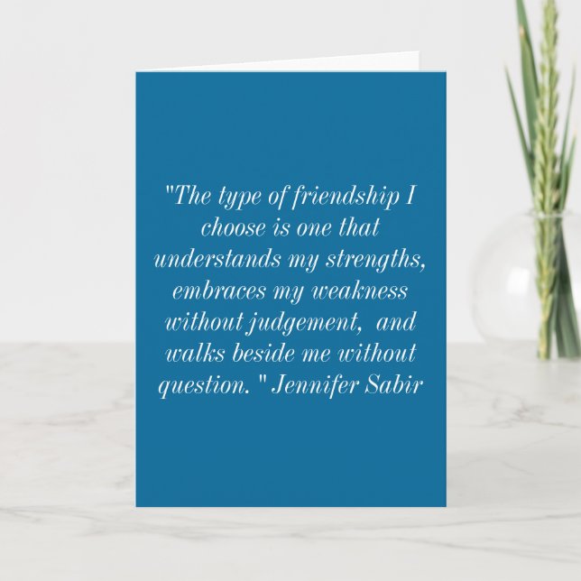 Friendship Greetings Card (Front)