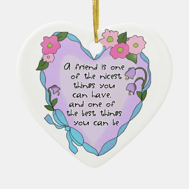 Friendship Heart One Keepsake Ornament (Front)
