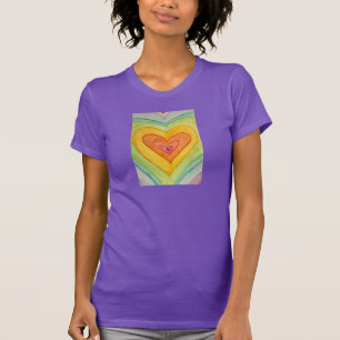 Friendship Hearts Rainbow Love Custom Art T-Shirts