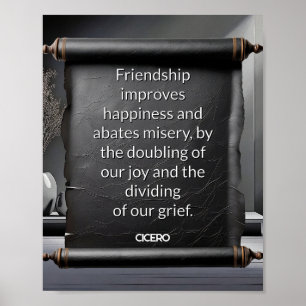 Friendship improves happiness poster