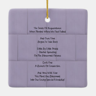 Friendship In Bloom Ceramic Ornament