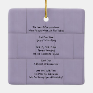 Friendship In Bloom  Ceramic Ornament