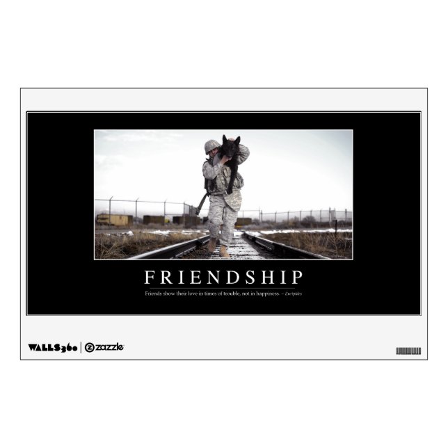 Friendship: Inspirational Quote Wall Decal (Front)