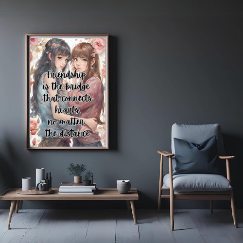 Friendship Inspirational Quotes Poster 