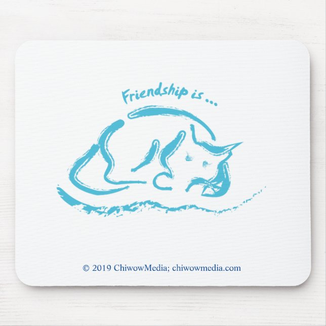 Friendship is a Cat Mouse Pad (Front)