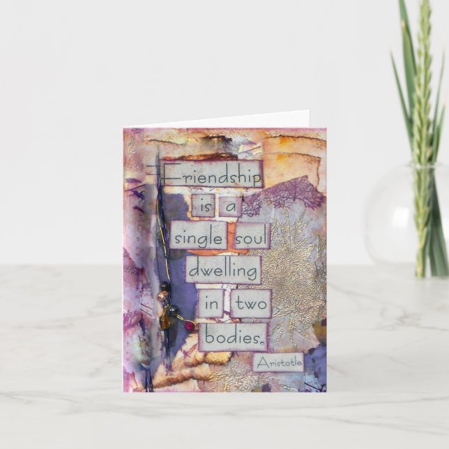 Friendship Is A Single Soul Card (Front)