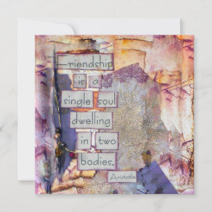 Friendship Is A Single Soul Flat Card