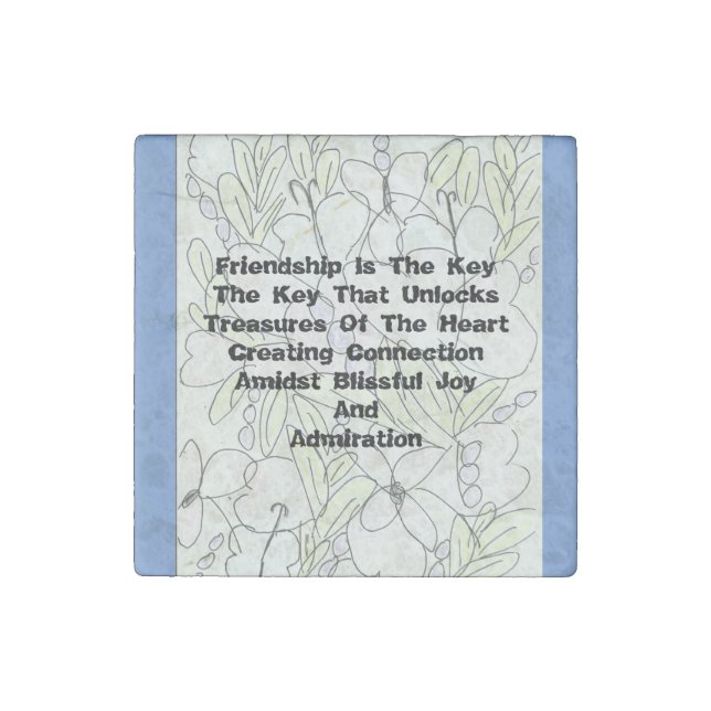 Friendship Is The Key Stone Magnet (Front)