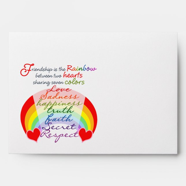 Friendship is the rainbow BFF Saying Design Envelope (Front)