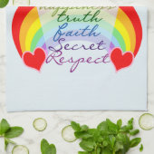 Friendship is the rainbow BFF Saying Design Kitchen Towel (Folded)