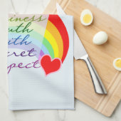 Friendship is the rainbow BFF Saying Design Kitchen Towel (Quarter Fold)