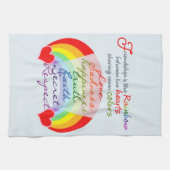 Friendship is the rainbow BFF Saying Design Kitchen Towel (Horizontal)