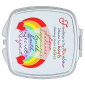 Friendship is the rainbow BFF Saying Design Mirror For Makeup (Side)