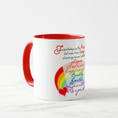 Friendship is the rainbow BFF Saying Design Mug (Front Left)