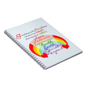 Friendship is the rainbow BFF Saying Design Notebook (Right Side)