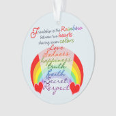 Friendship is the rainbow BFF Saying Design Ornament (Front)