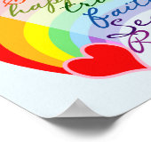 Friendship is the rainbow BFF Saying Design Poster (Corner)