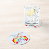 Friendship is the rainbow BFF Saying Design Round Paper Coaster (Insitu)