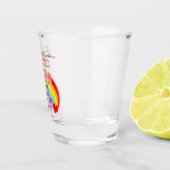 Friendship is the rainbow BFF Saying Design Shot Glass (Right)