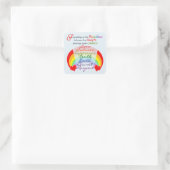Friendship is the rainbow BFF Saying Design Square Sticker (Bag)