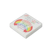 Friendship is the rainbow BFF Saying Design Stone Magnet (Angled)