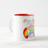 Friendship is the rainbow BFF Saying Design Two-Tone Coffee Mug (Front Left)