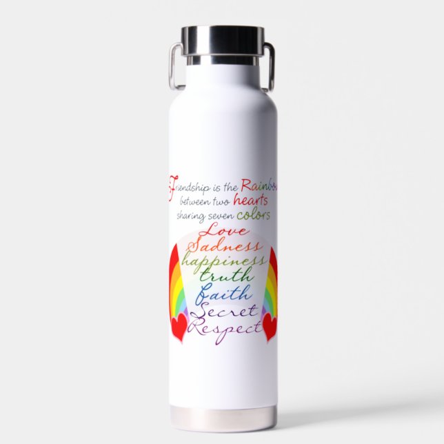 Friendship is the rainbow BFF Water Bottle (Front)