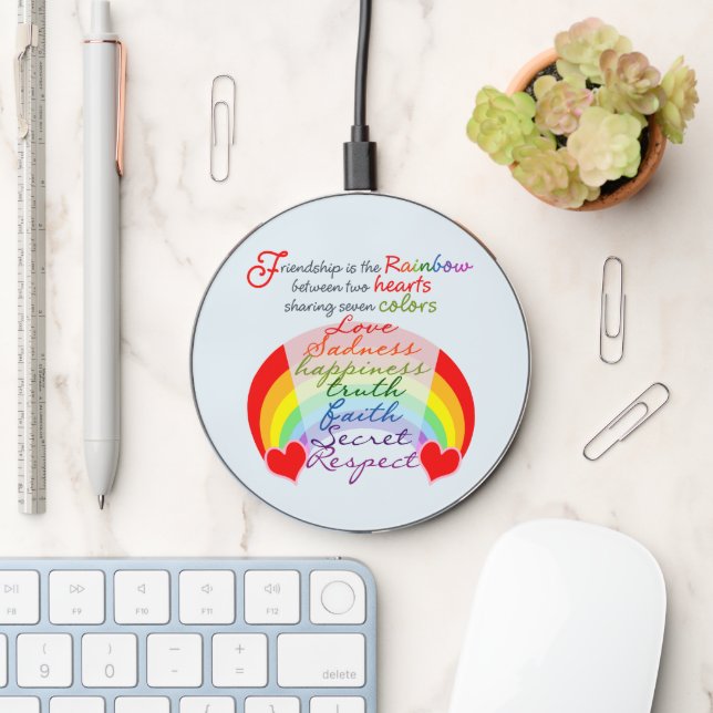 Friendship is the rainbow BFF Wireless Charger (Desk)