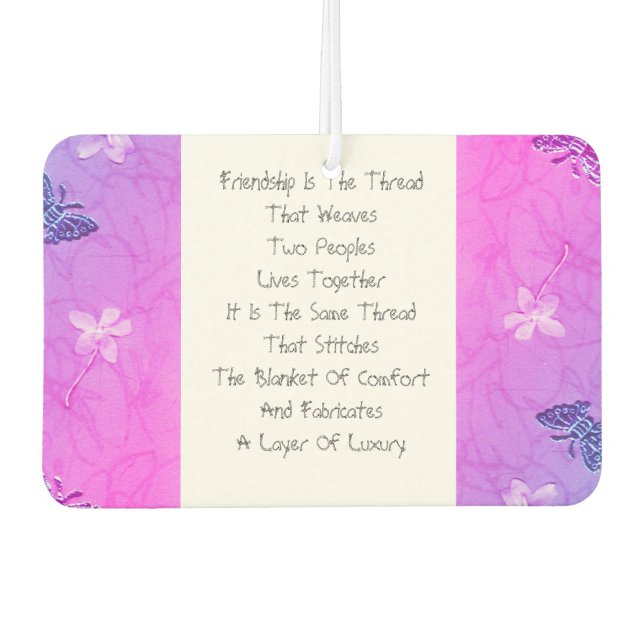 Friendship Is The Thread Air Freshener (Front)