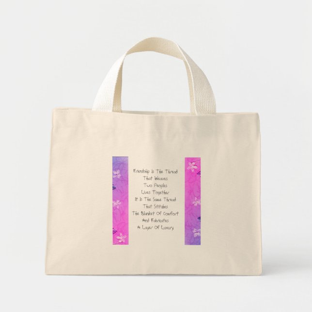 Friendship Is The Thread Mini Tote Bag (Front)