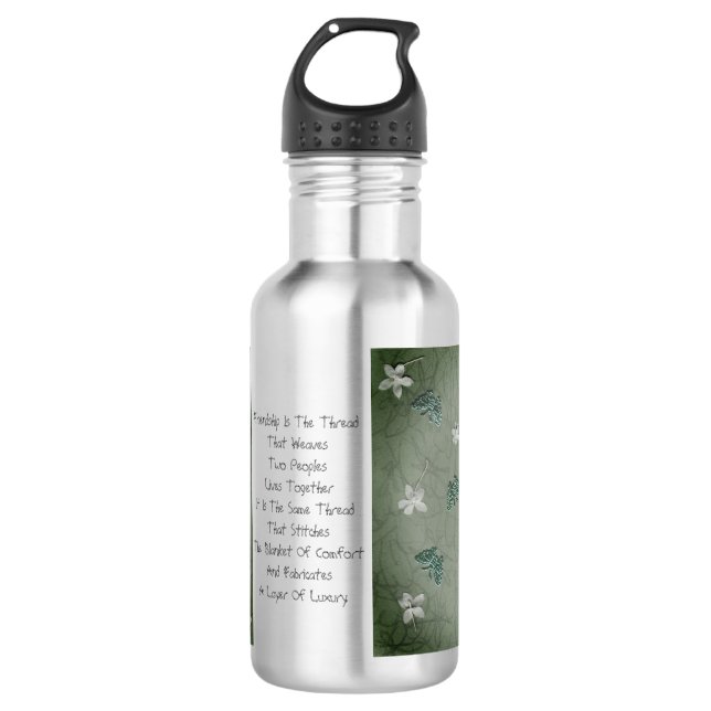 Friendship Is The Thread Stainless Steel Water Bottle (Front)