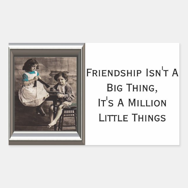 Friendship Isn't A Big Thing Rectangular Sticker (Front)
