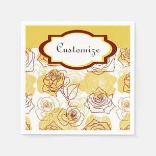 Friendship & Joy Yellow Roses Napkins