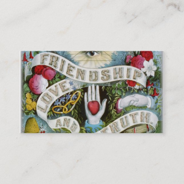 friendship Love and truth Business Card (Front)
