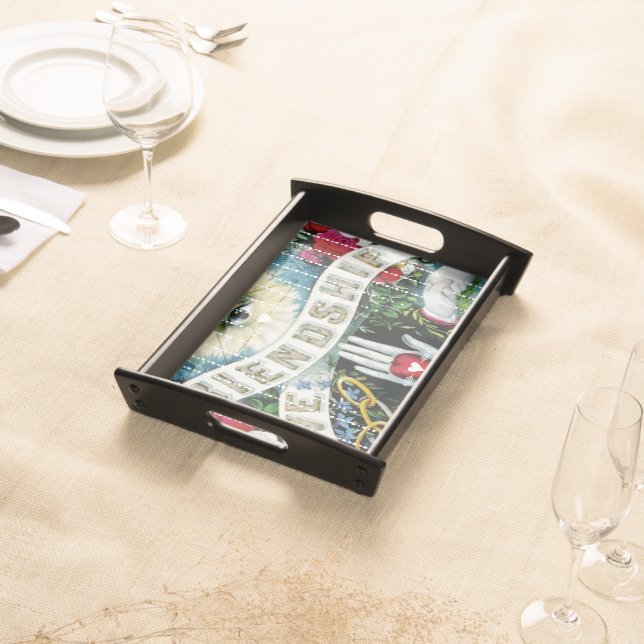 Friendship Love Roses Wedding Serving Tray (Front)