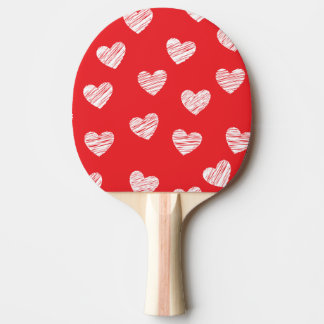 Friendship, love Valentine's Day with hairs. Ping Pong Paddle