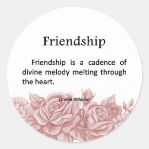 Friendship Melodies Classic Round Sticker