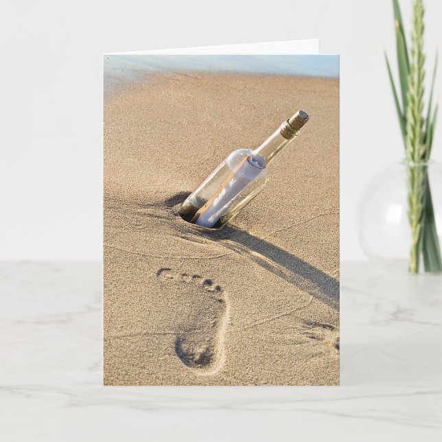 Friendship Message In a Bottle Card (Front)
