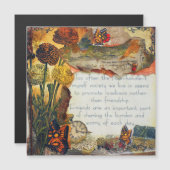 Friendship Mixed Media Butterflies Flowers Collage (Front/Back)