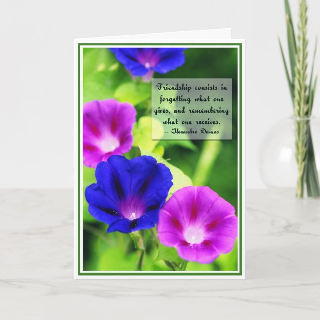 Friendship - Morning Glories Greeting Card (Front)