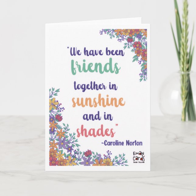 Friendship - Nice Floral Card (Front)