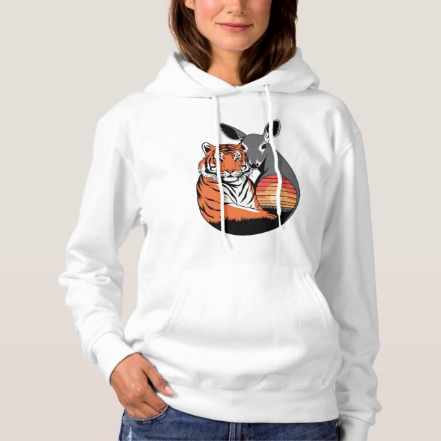 Friendship of Tiger and Deer Hoodie (Front)