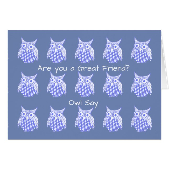 Friendship Owl Cards (Front Horizontal)