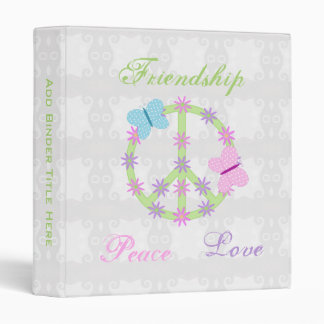 Friendship, Peace and Love Binder