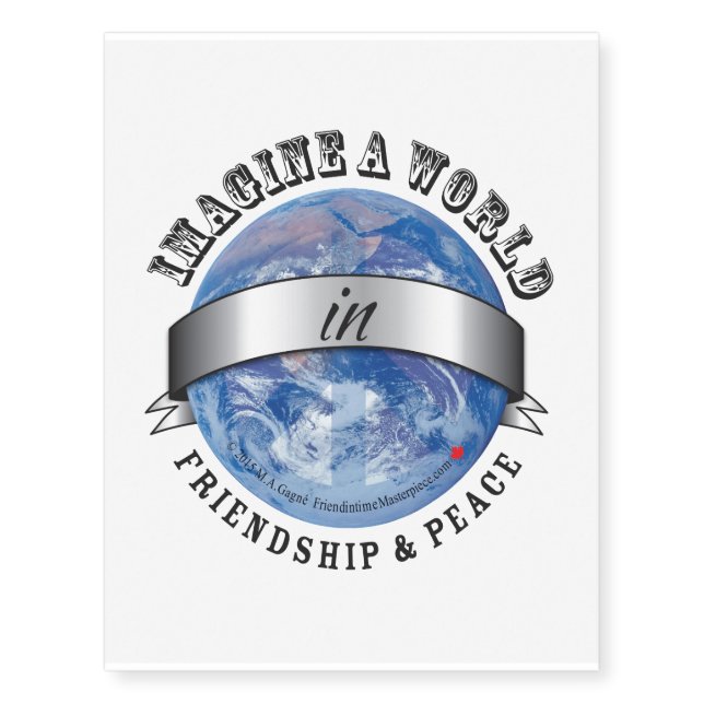 Friendship & Peace Temporary Tattoos (Front)