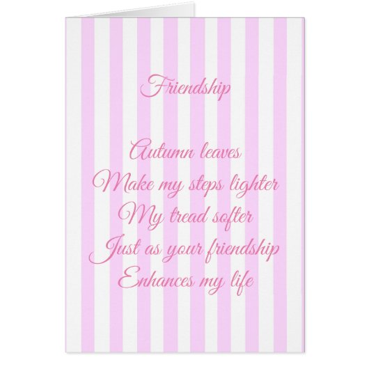 Friendship Personalised Cards (Front)