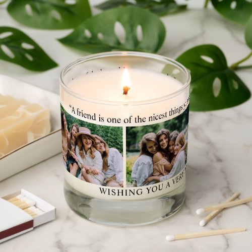 Friendship Photo Collage Scented Candle