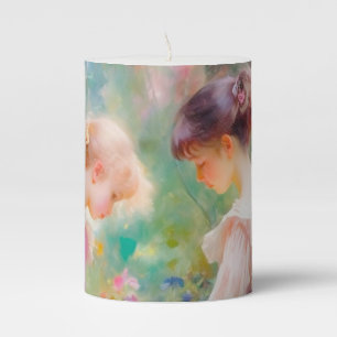 Friendship pillar candle