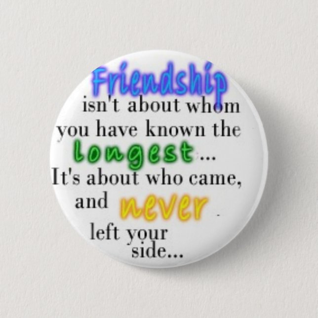 Friendship Pinback Button (Front)
